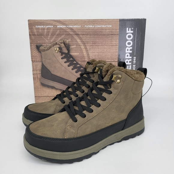 New Weatherproof Men's Log Jam Snow Boots Size 10 - Picture 1 of 8